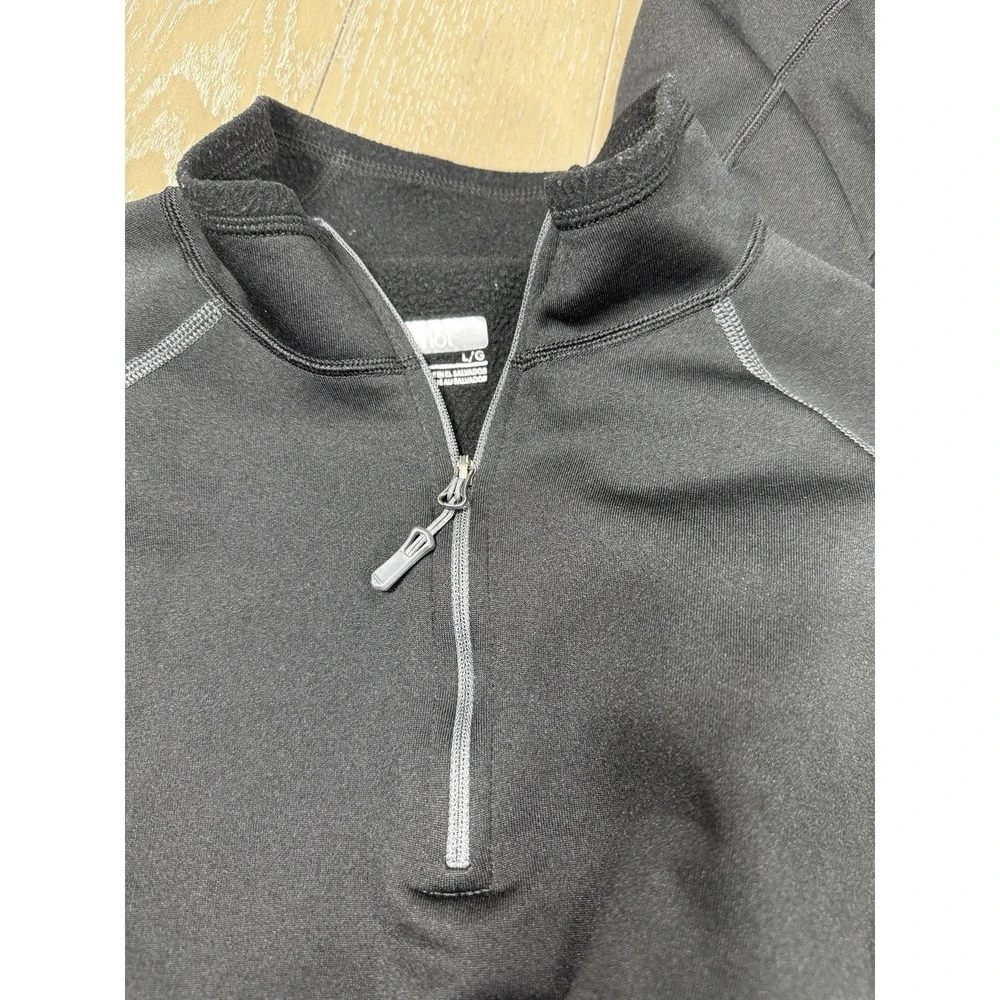 Marmot 1/4 Zip Fleece Pullover Jacket‎ Large Black  Sweater Hiking Base Layer